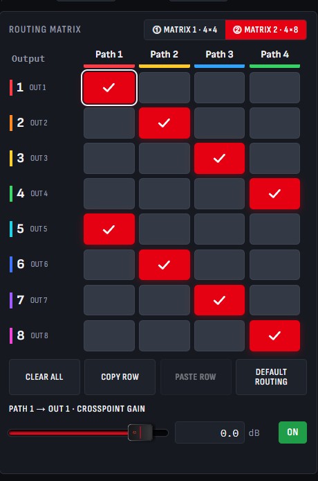 Clarion Connect routing matrix